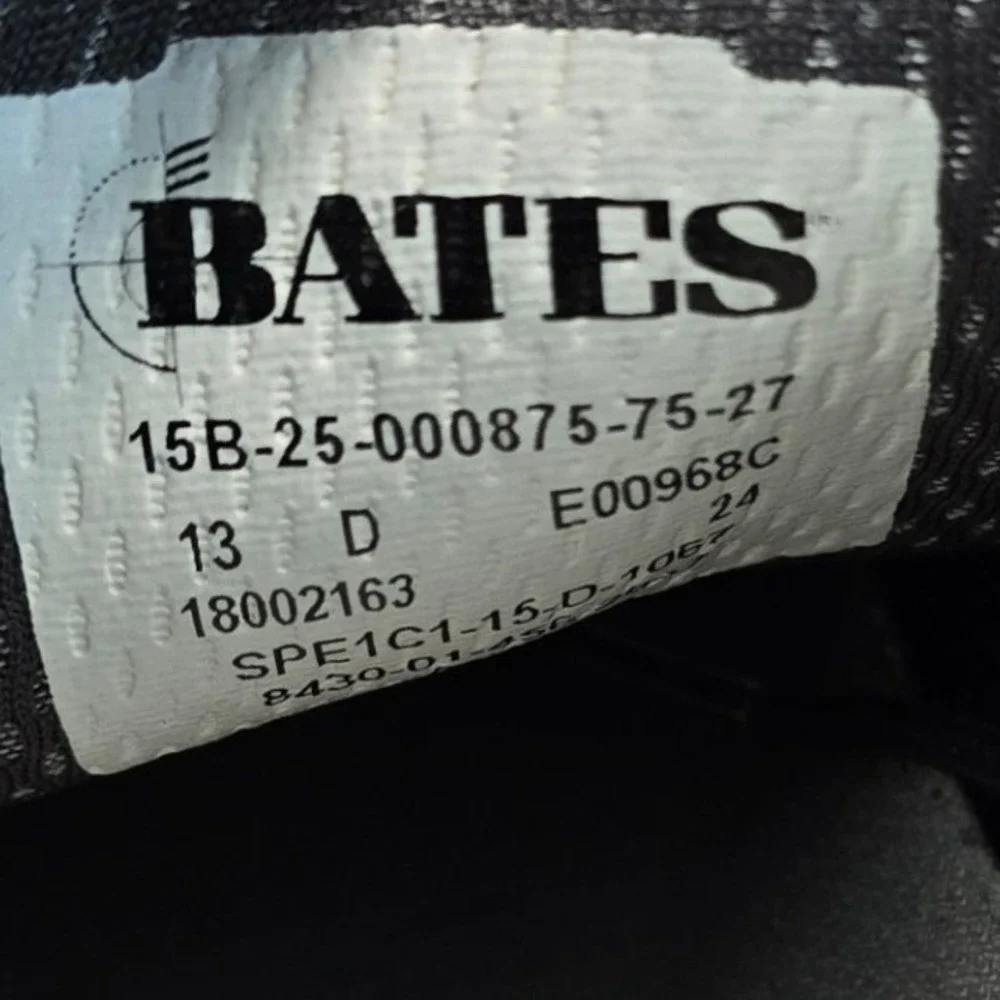 Bates Mens High Gloss Oxford Uniform Shoes Black E00968C‎ Vibram Sole Size 13 D
